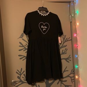 Vans x Lazy Oaf Black Babydoll Dress
